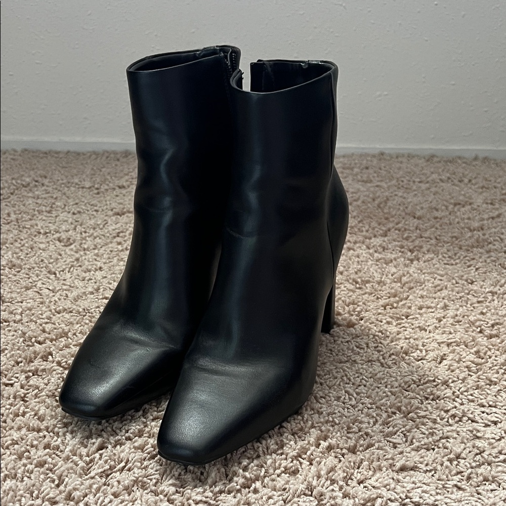 Nine West Sleek Black Ankle Booties